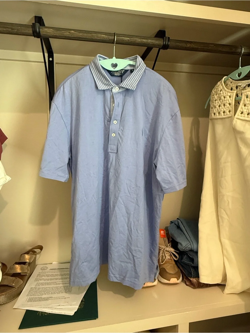 Mens NWT Ralph Lauren Polo Golf Pro Fit Shirt Large Blue